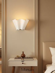Oslan Scalloped Wall Sconce - Classic Linen Shade Modern Accent